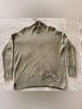Grey mock neck cozy sweater